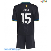 Camisa de time de futebol Manchester United Leny Yoro #15 Replicas 3º Equipamento Infantil 2025-26 Manga Curta (+ Calças curtas)